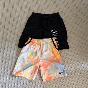 Nike Kids' Black and Tie-Dye Shorts